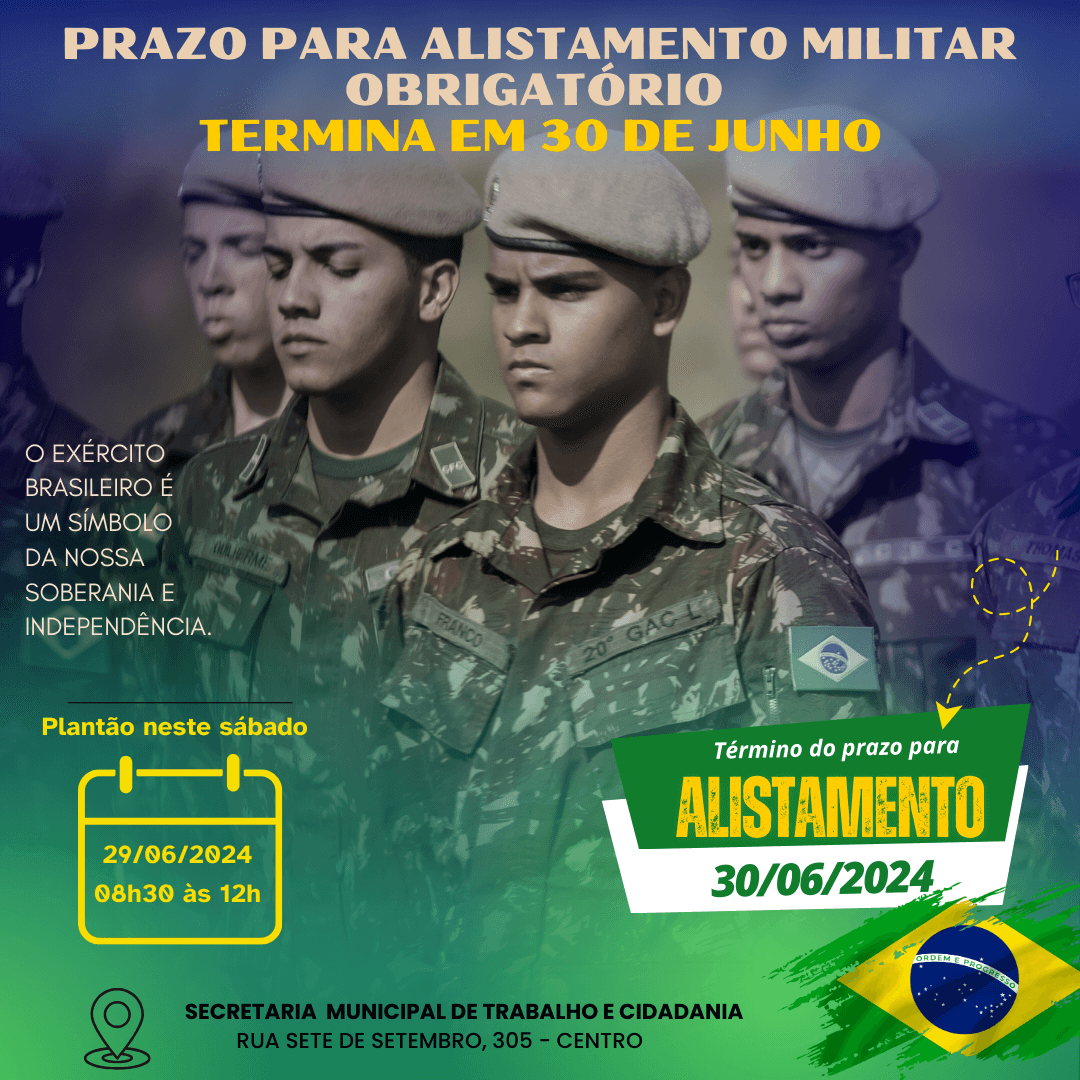 <p><span style="font-size: large;"><strong>Prazo para alistamento militar obrigat&oacute;rio termina em 30 de junho</strong></span></p>