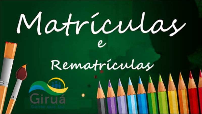 Fique atento ao período de matrículas e rematrículas nas escolas municipais
