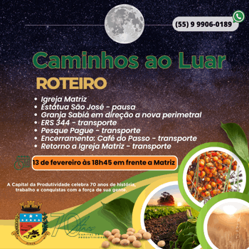 <p>Governo Municipal promove primeira Trilha Caminhos ao Luar</p>