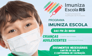 <p>Escola tamb&eacute;m vacina: Programa leva imuniza&ccedil;&atilde;o at&eacute; os alunos de Giru&aacute;</p>