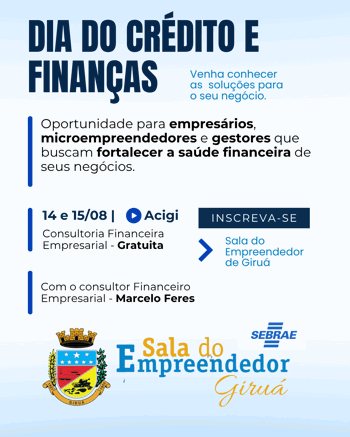 <h3 class="western">Empres&aacute;rios e Microempreendedores: Participe do Dia do Cr&eacute;dito e Finan&ccedil;as</h3>