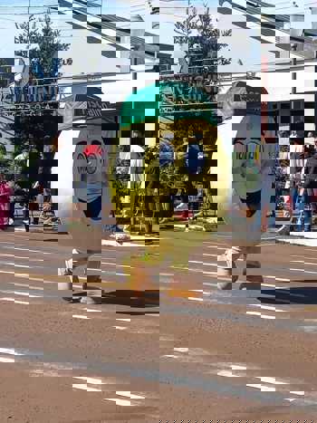 <p>Mascote do Programa Educa&ccedil;&atilde;o Fiscal participou do Desfile C&iacute;vico em Giru&aacute;</p>