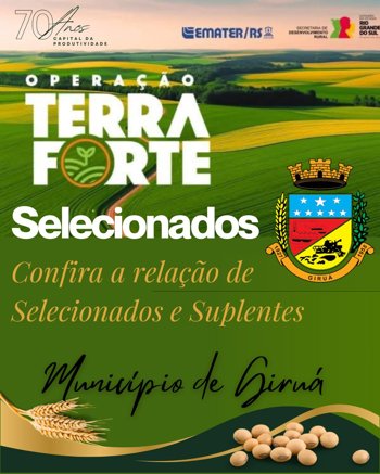 <p>Liberada rela&ccedil;&atilde;o de benefici&aacute;rios do Programa Terra Forte em Giru&aacute;&nbsp;</p>