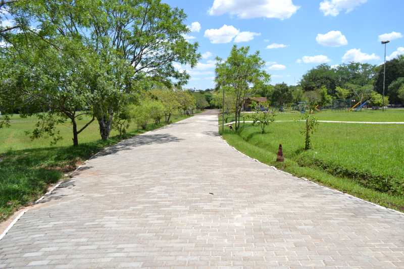 Parque Elso Pilau terá calçadão de acesso e áreas internas estão em fase de