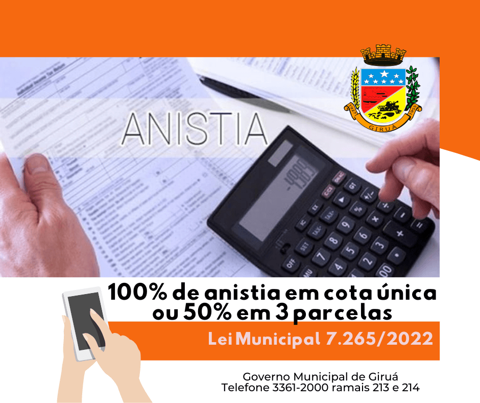 Contas em atraso com a Prefeitura poderão ser quitadas com isenção de juros, multas e correção monetária