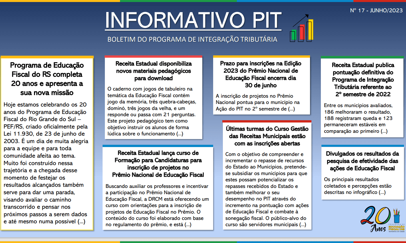 Está disponível para download o Informativo PIT nº 17 – Junho/2023