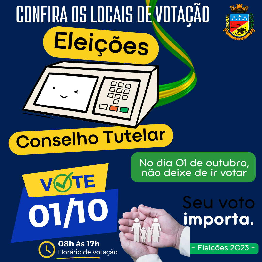 Escolha de Conselheiros Tutelares acontecerá no dia 01 de outubro