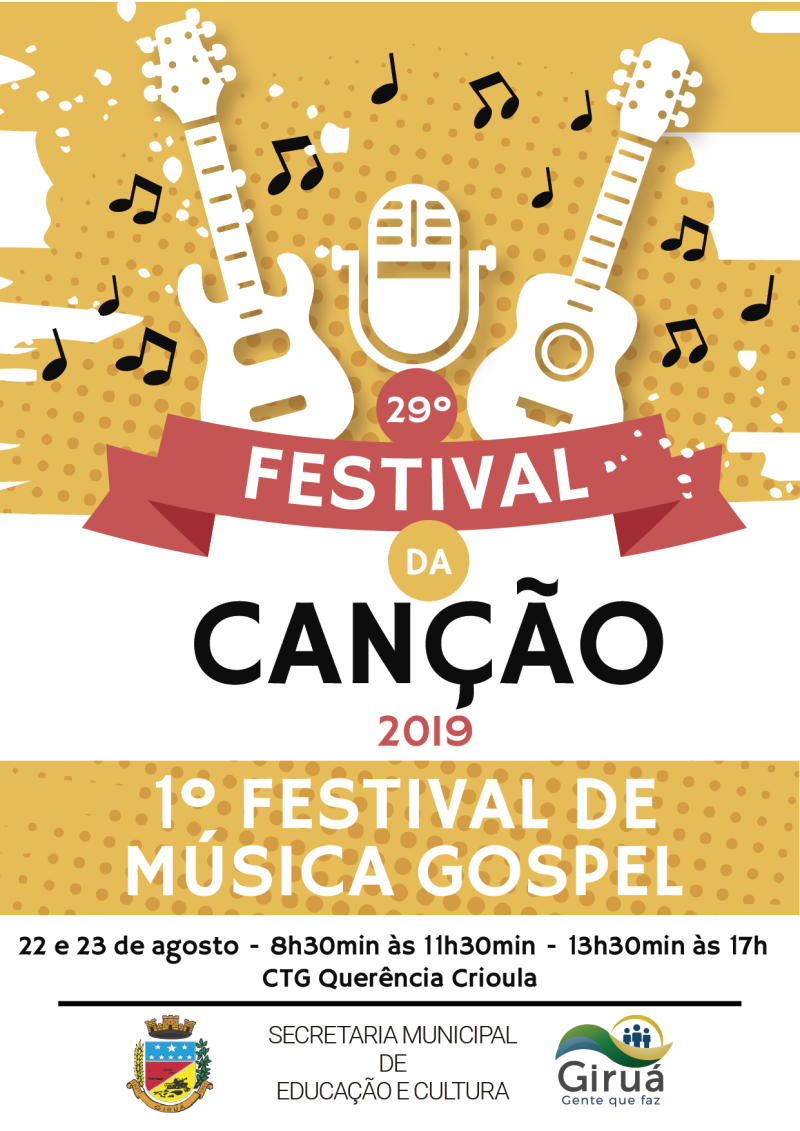 29º Festival da Canção e 1º Festival de Música Gospel são lançados em Giruá
