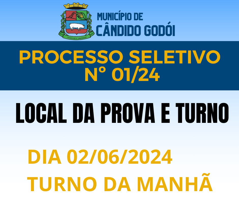 <p>Local da Prova Te&oacute;rico Objetiva</p>