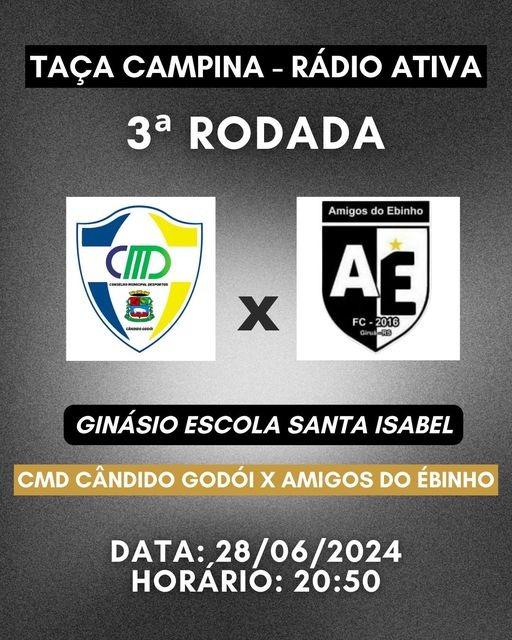 <p>1&ordf; TA&Ccedil;A CAMPINA - R&Aacute;DIO ATIVA/SICREDI DE FUTSAL</p>
