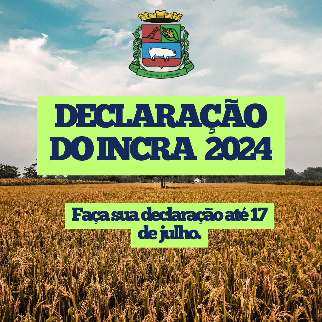 <p>Declara&ccedil;&atilde;o do INCRA 2024</p>