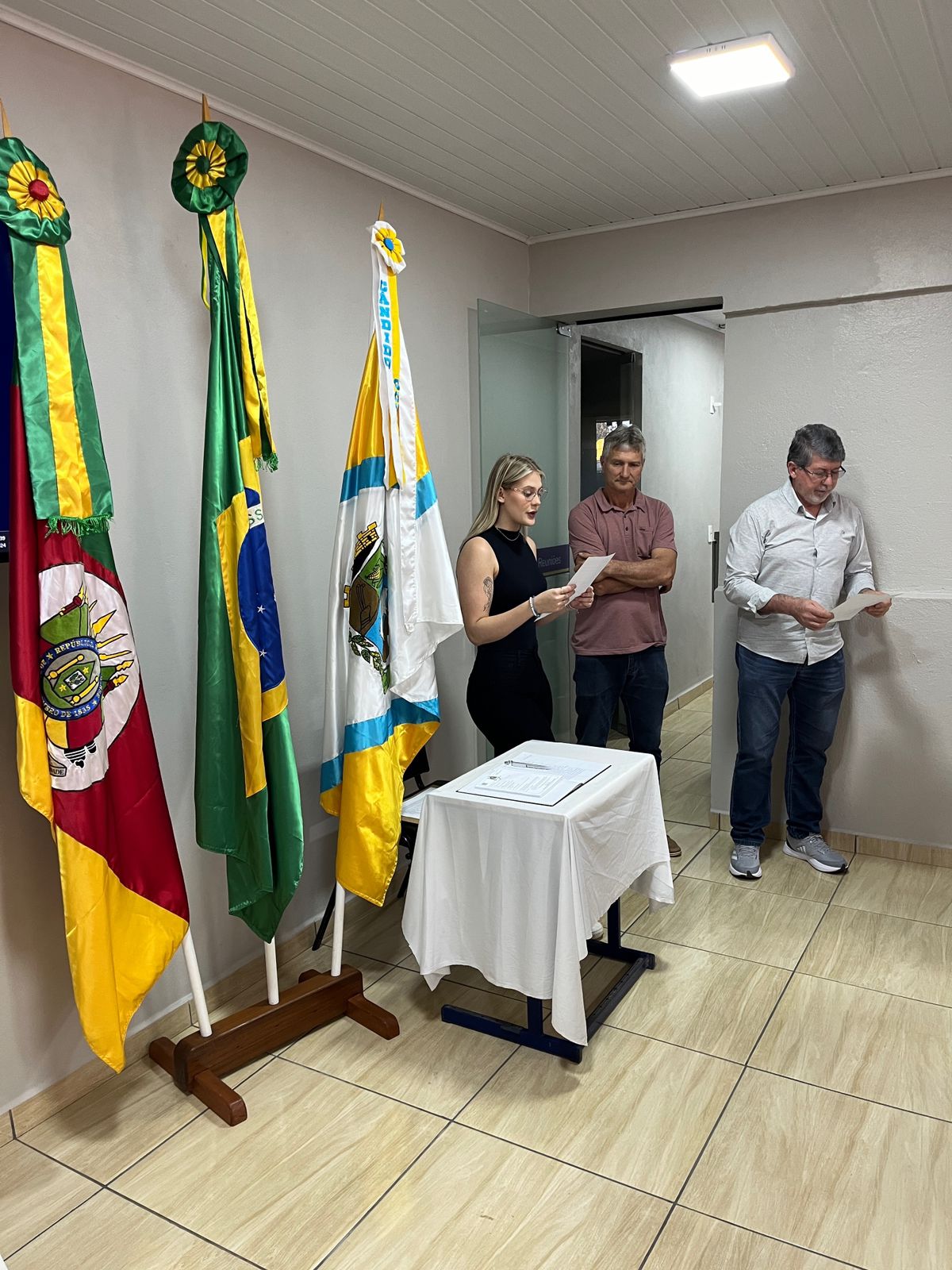 <p>Juramento &agrave; Bandeira e Entrega de Certificados de Dispensa</p>