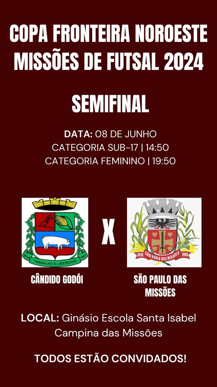 <p>COPA FRONTEIRA NOROESTE MISS&Otilde;ES DE FUTSAL 2024</p>