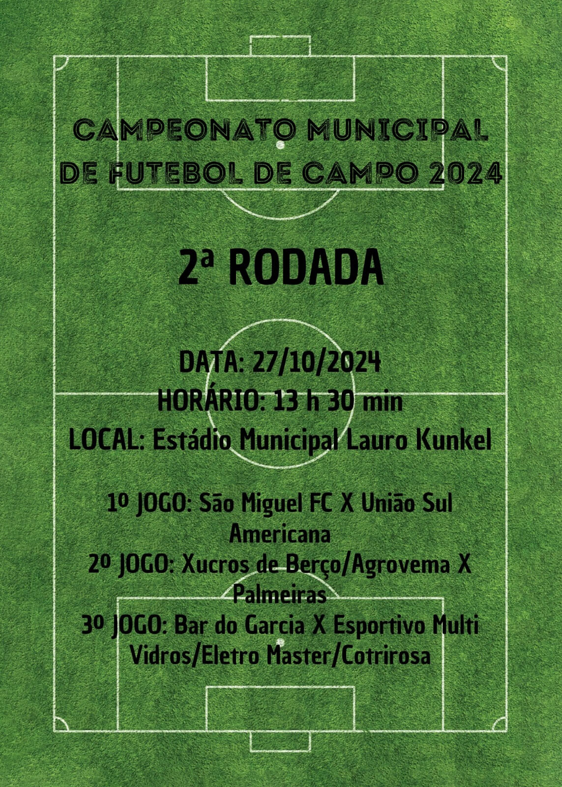 <p>CAMPEONATO MUNICIPAL DE FUTEBOL DE CAMPO</p>