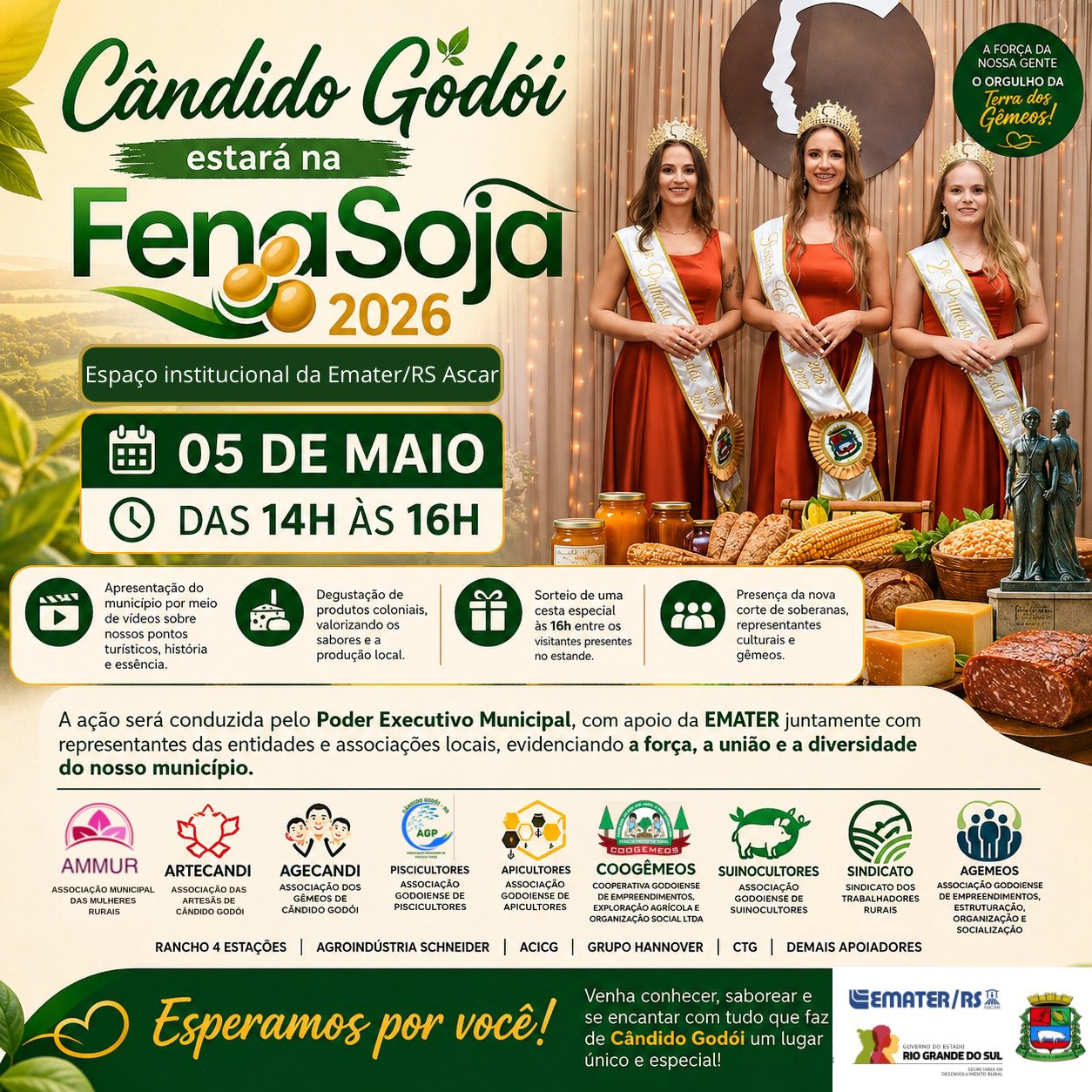 C&acirc;ndido God&oacute;i estar&aacute; na FenaSoja 2026