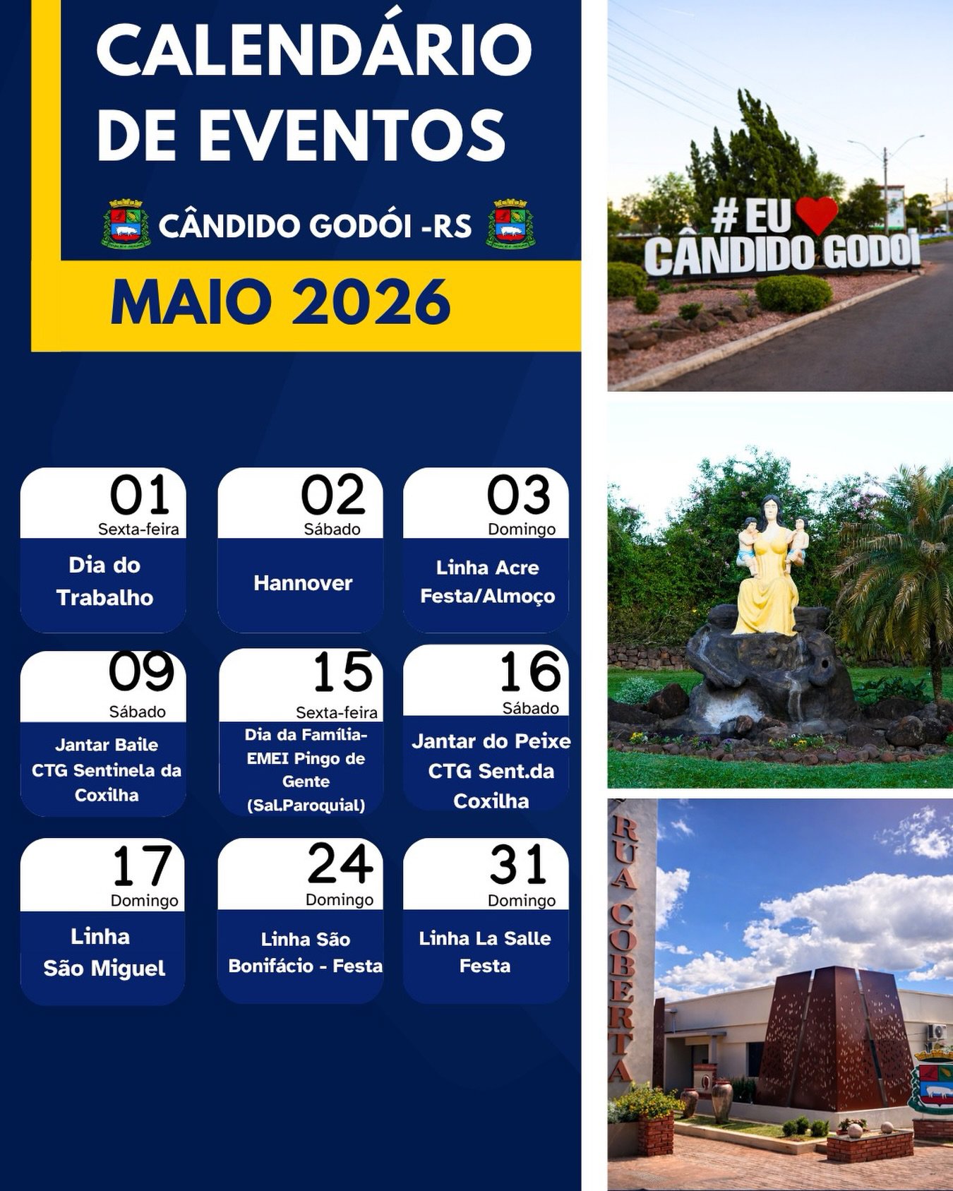 Calend&aacute;rio de Eventos &ndash; MAIO 2026