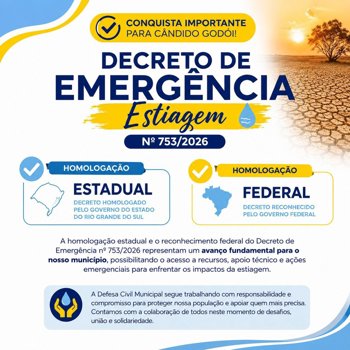 DECRETO DE EMERG&Ecirc;NCIA HOMOLOGADO