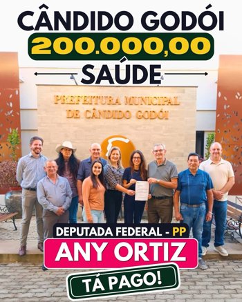 investimento para a sa&uacute;de de C&acirc;ndido God&oacute;i!