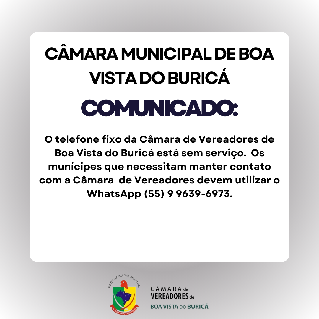 <p>COMUNICADO TELEFONE FIXO&nbsp;</p>