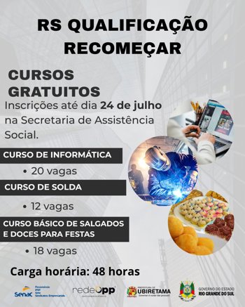 INSCRI&Ccedil;&Otilde;ES ABERTAS PARA CURSOS GRATUITOS!