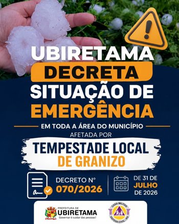 DECRETA SITUA&Ccedil;&Atilde;O DE EMERG&Ecirc;NCIA.