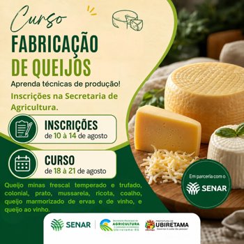 CURSO DE FABRICA&Ccedil;&Atilde;O DE QUEIJOS