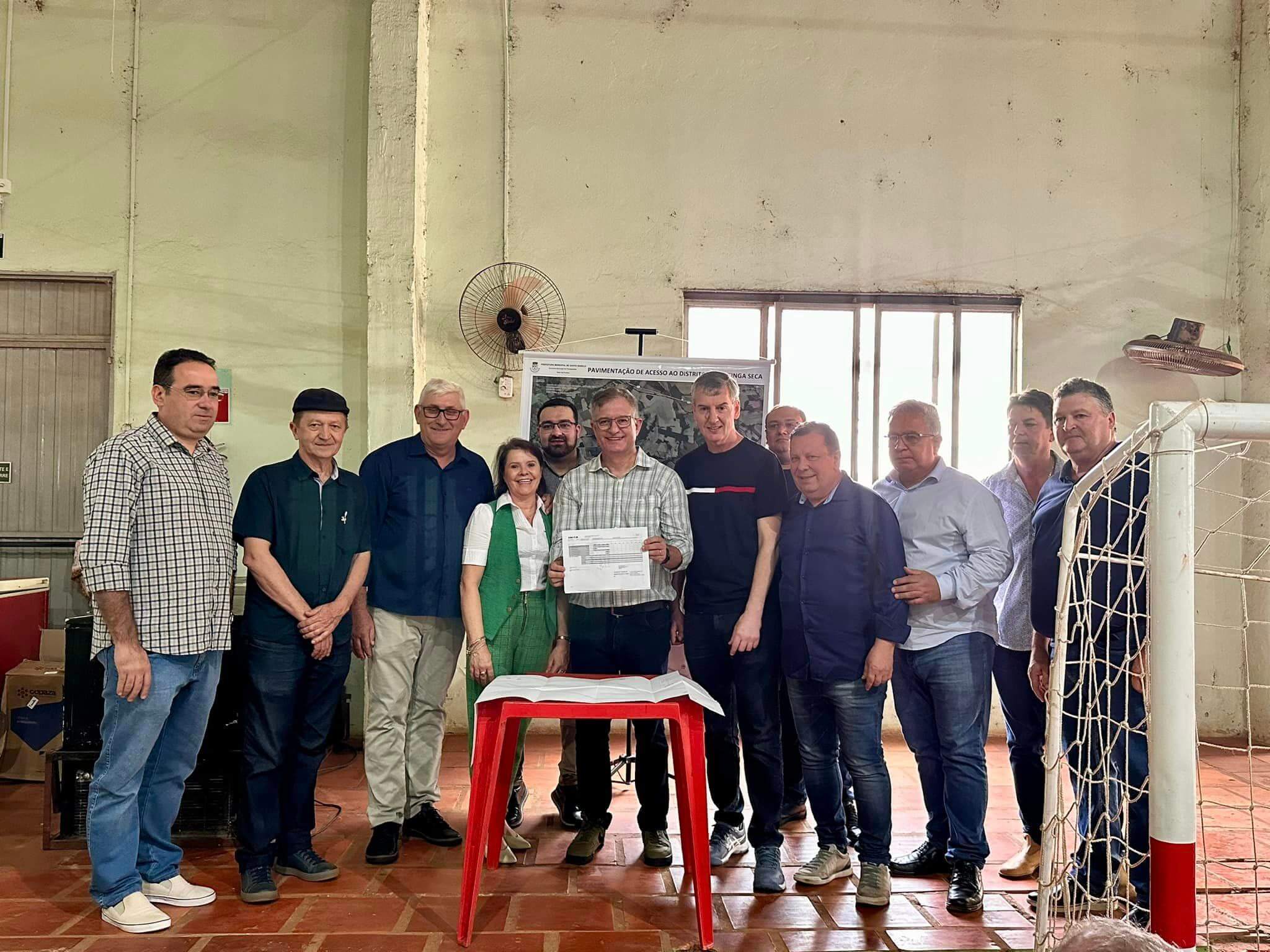 Prefeito anuncia asfalto na Restinga Seca