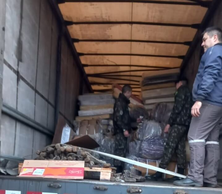Carga de donativos enviada para Eldorado do Sul