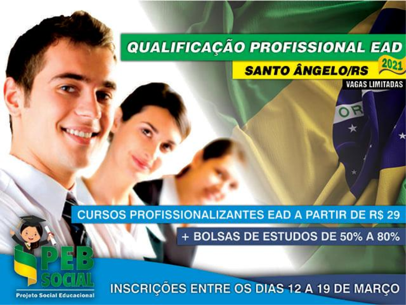 Santo Ângelo recebe Cursos Profissionalizantes EaD com descontos de 50% a 80%