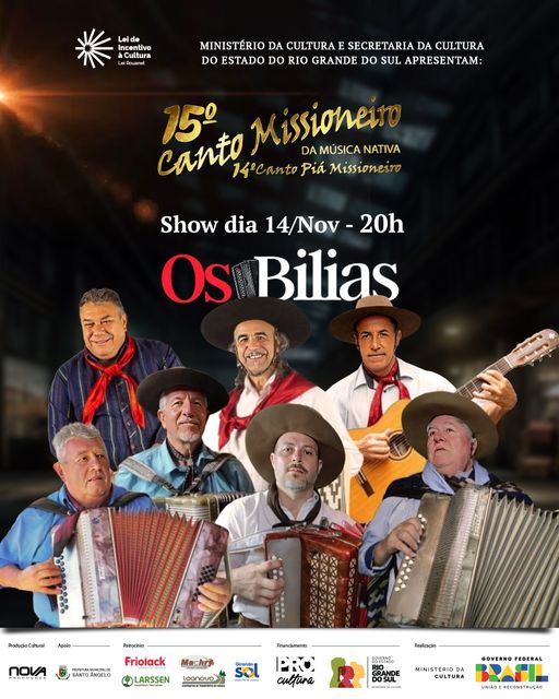 Vem aí, o 15º Canto Missioneiro da Música Nativa