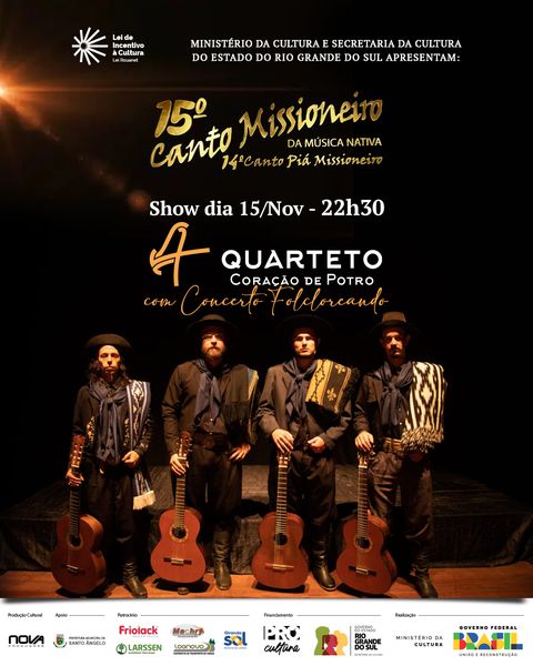 Vem aí, o 15º Canto Missioneiro da Música Nativa