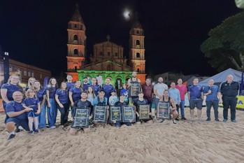 <p>Santo &Acirc;ngelo celebra sucesso do Mundialito de V&ocirc;lei de Praia&nbsp;</p>