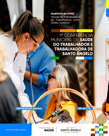 <p>1&ordf; Confer&ecirc;ncia Municipal de Sa&uacute;de do Trabalhador e da Trabalhadora ser&aacute; realizada em Santo &Acirc;ngelo</p>