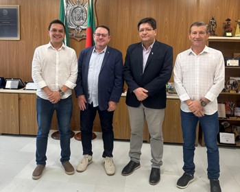 <p>Comitiva santo-angelense busca recursos para Fenamilho em Porto Alegre</p>