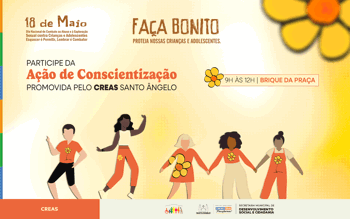 <p>CREAS promove a&ccedil;&atilde;o no Brique da Pra&ccedil;a em alus&atilde;o &agrave; campanha nacional de enfrentamento &agrave; viol&ecirc;ncia sexual contra crian&ccedil;as e adolescentes</p>