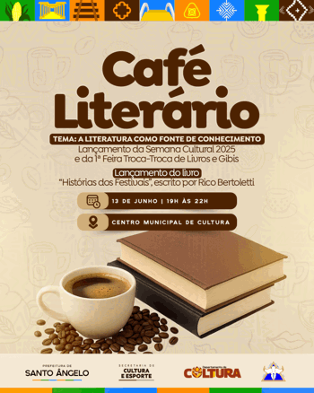 <p>Caf&eacute; Liter&aacute;rio marca o lan&ccedil;amento da Semana Cultural 2025 em Santo &Acirc;ngelo</p>