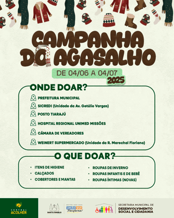 <p>&Uacute;ltimos dias da Campanha do Agasalho 2025 em Santo &Acirc;ngelo</p>