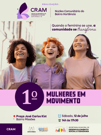 <p>1&ordm; Mulheres em Movimento leva a&ccedil;&otilde;es de cuidado e cidadania ao Bairro Miss&otilde;es neste s&aacute;bado (12)</p>