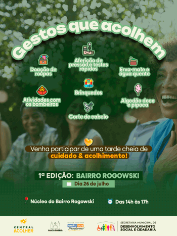 <p>Prefeitura promove 1&ordf; edi&ccedil;&atilde;o do &ldquo;Gestos que Acolhem&rdquo; no Bairro Rogowski</p>