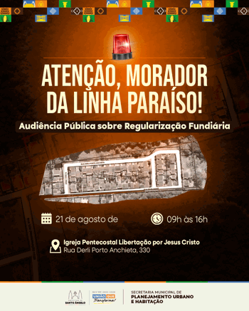 <p>Audi&ecirc;ncia p&uacute;blica ir&aacute; debater regulariza&ccedil;&atilde;o fundi&aacute;ria da Linha Para&iacute;so</p>