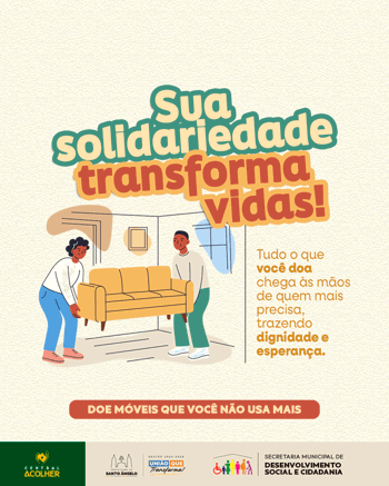 <p>Central Acolher refor&ccedil;a pedido de doa&ccedil;&otilde;es de m&oacute;veis</p>