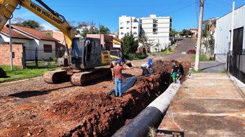 <p>Obras de drenagem pluvial na Rua Bar&atilde;o de Santo &Acirc;ngelo s&atilde;o iniciadas</p>