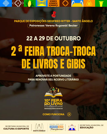 <p>2&ordf; Feira Troca-Troca de Livros e Gibis acontece durante a 10&ordf; Feira do Livro Multicultural</p>