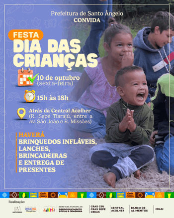 <p>SMDSC altera o hor&aacute;rio da Festa de Dia das Crian&ccedil;as nesta sexta-feira (10)</p>