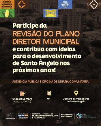 <p>Audiência Pública de revisão do Plano Diretor Municipal acontece nesta quarta-feira (12)</p>