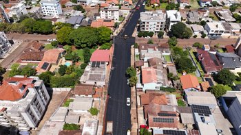 <p>Obra de drenagem e pavimenta&ccedil;&atilde;o da Rua Bar&atilde;o de Santo &Acirc;ngelo entra na fase final</p>