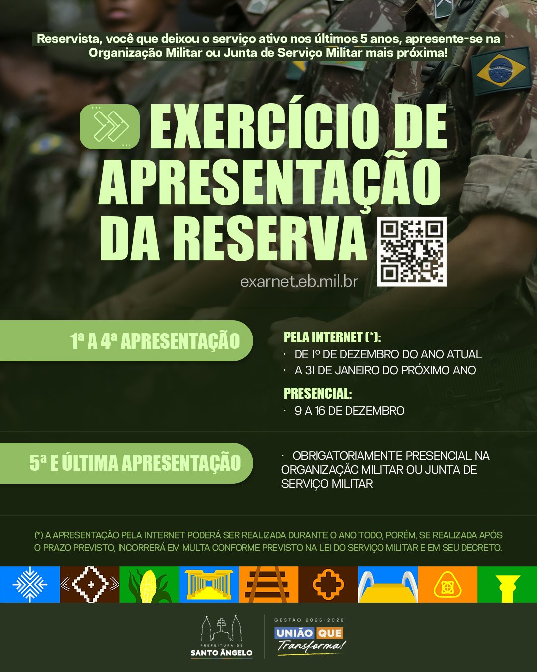 <p>Aberto prazo para apresenta&ccedil;&atilde;o de reservistas</p>