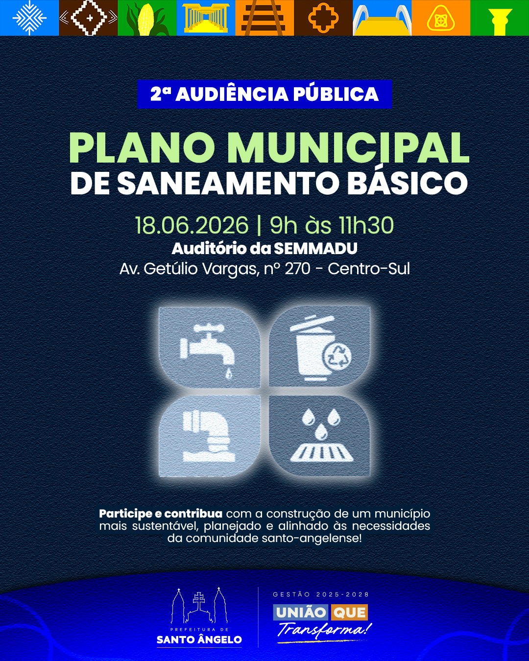 <span style="font-size: 10pt;">Prefeitura Municipal realiza 2&ordf; Audi&ecirc;ncia P&uacute;blica para atualiza&ccedil;&atilde;o do Plano Municipal de Saneamento B&aacute;sico</span>