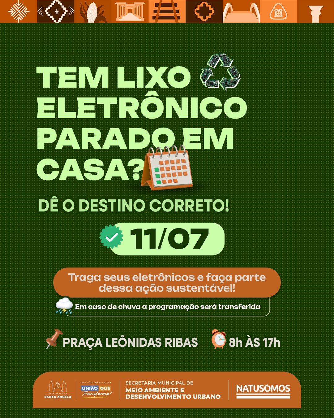 <span style="font-size: 10pt;">Semmadu promove nova coleta de lixo eletr&ocirc;nico no dia 11 de julho</span>