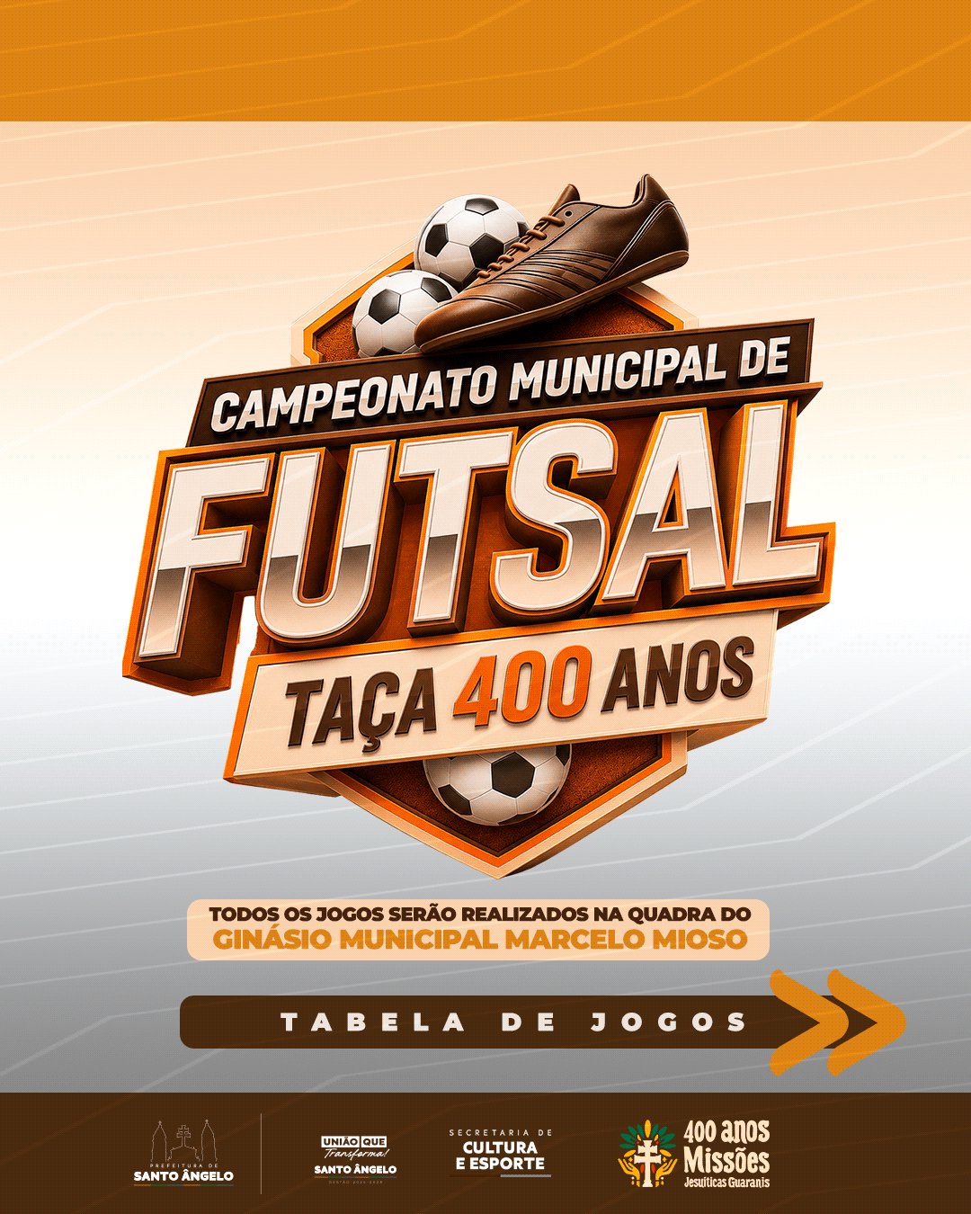 <span style="font-size: 10pt;">Campeonato Municipal de Futsal &ndash; Ta&ccedil;a 400 Anos das Miss&otilde;es come&ccedil;a nesta segunda-feira (13)</span>